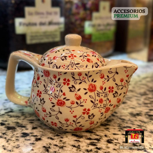 Tetera de Cerámica Pequeña – Diseño Floral