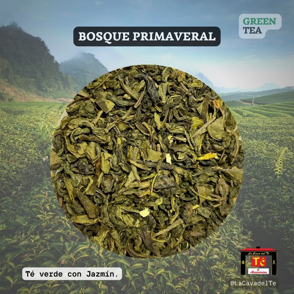 Bosque Primaveral – Infusión de Té Verde y Jazmín Floral - La Cava del Té