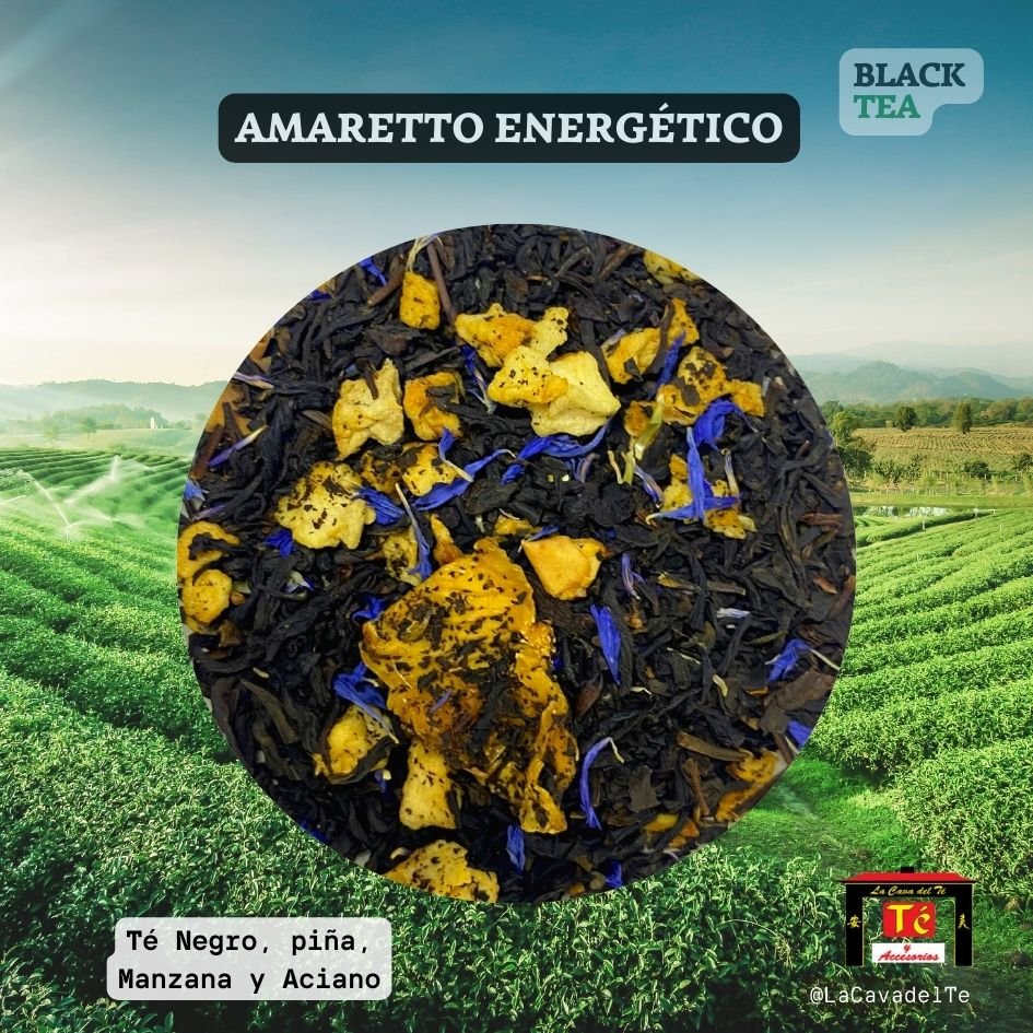 Amaretto Energético blend de té negro piña manzana aciano