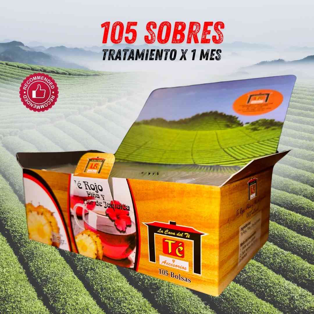 Infusión adelgazante té rojo con piña y flor de Jamaica La Cava del Té