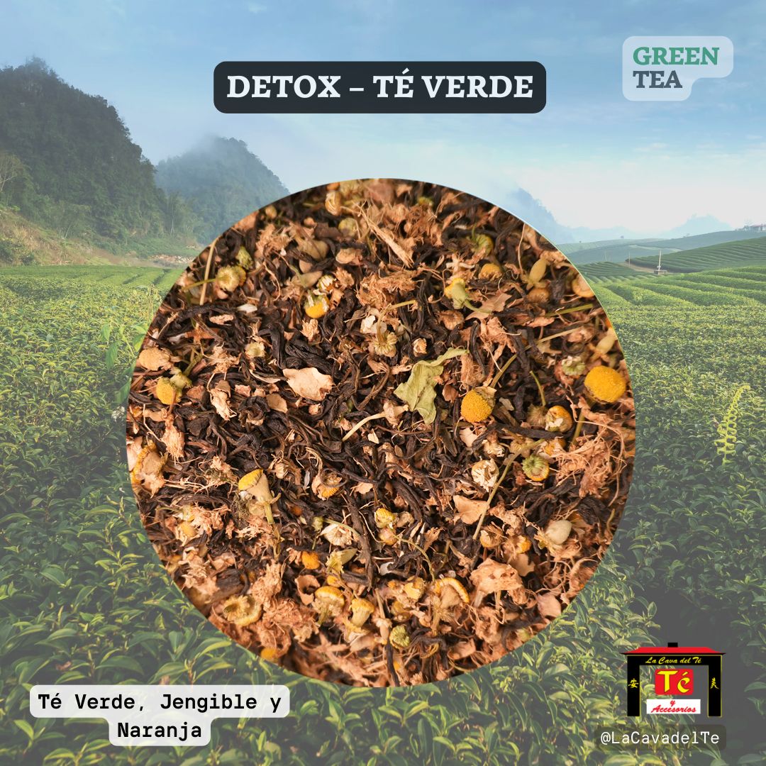 DETOX – Infusión de Té Verde, Jengibre y Naranja - La Cava del Té