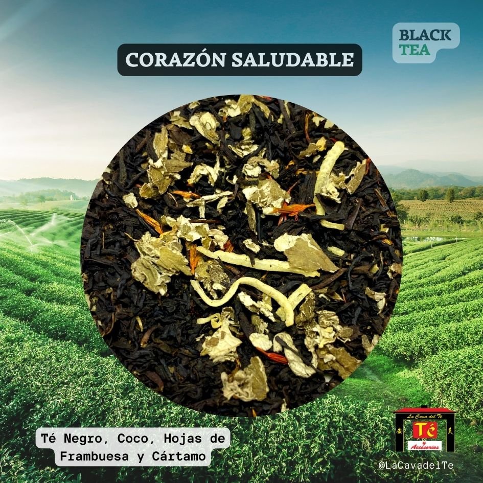 Blend Corazón Saludable té negro coco frambuesa cártamo infusión
