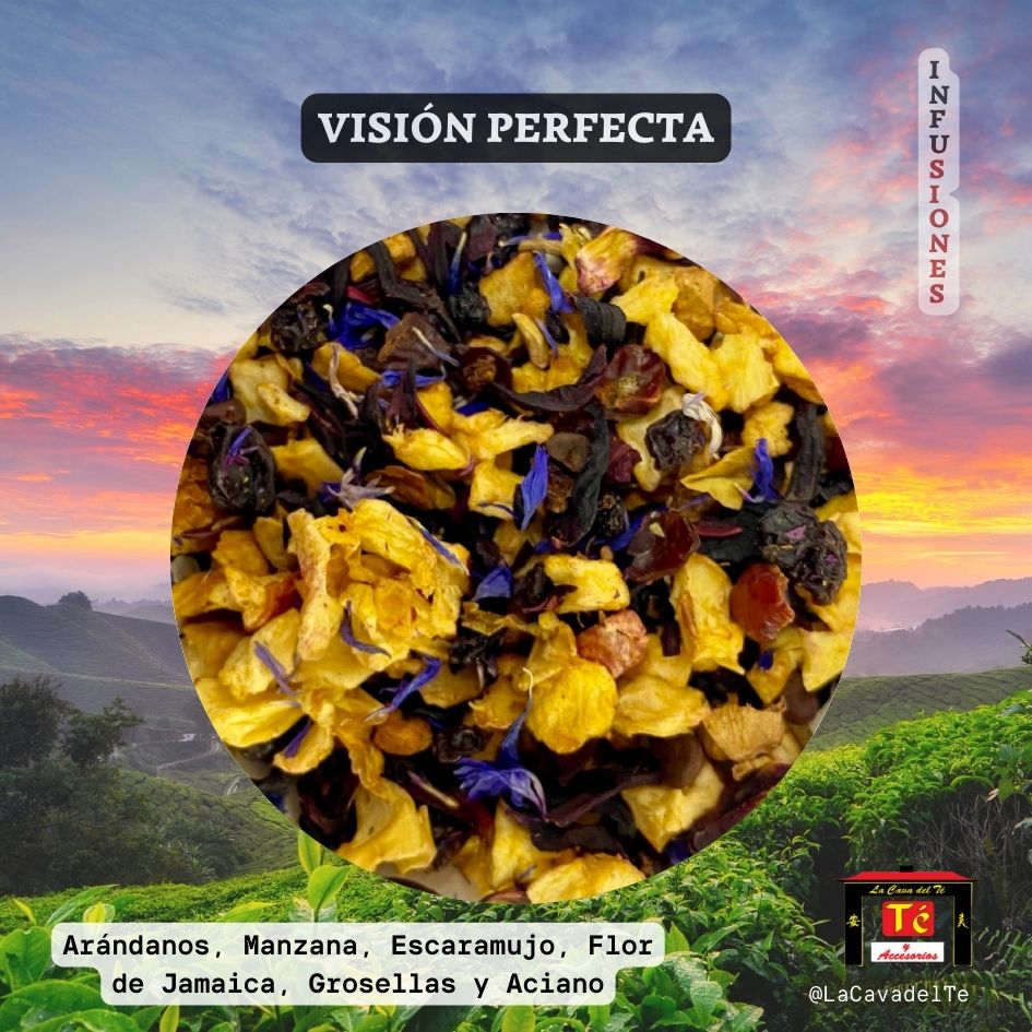 Infusión Visión Perfecta arándanos manzana escaramujo aciano