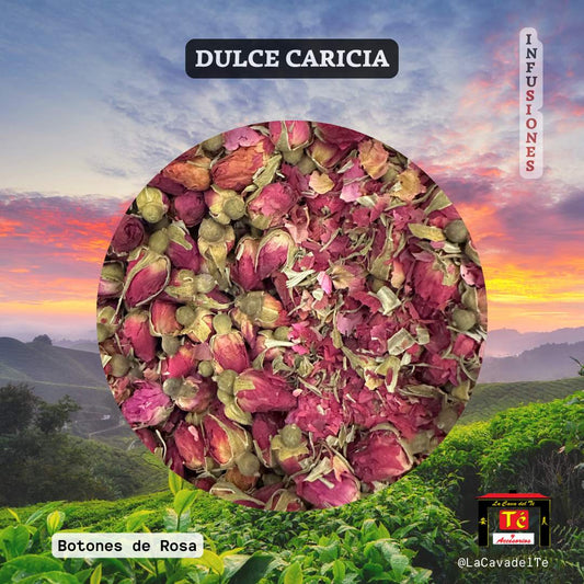 Taza de Dulce Caricia aroma floral botones de rosa