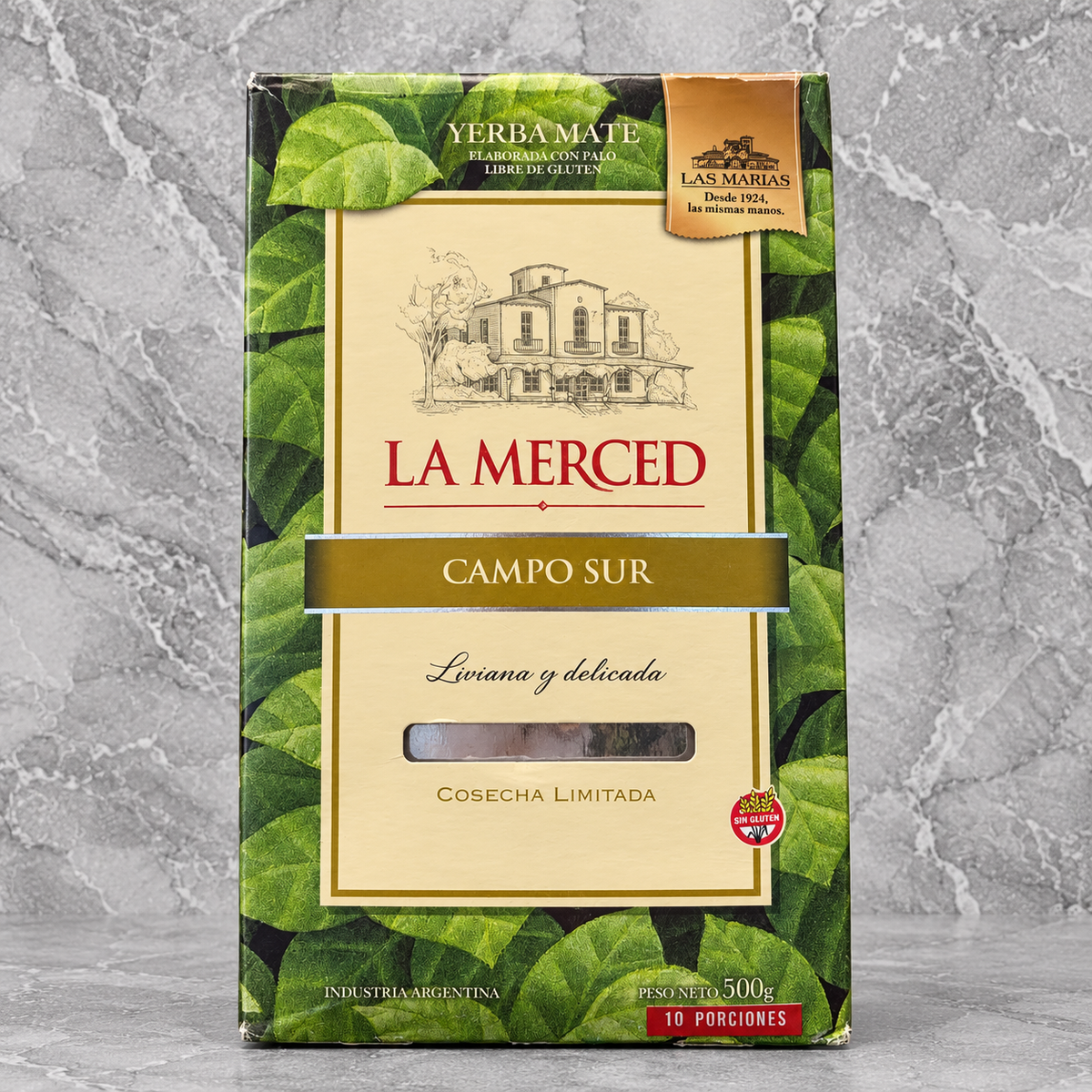 Yerba Mate La Merced Campo Sur 500 g en su empaque original de 500 gramos.